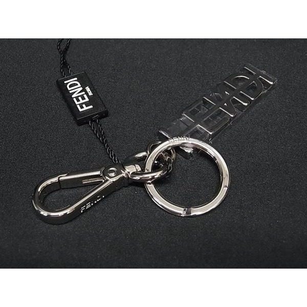 Fendi Key Holder Key Ring Charm Silver — view 2