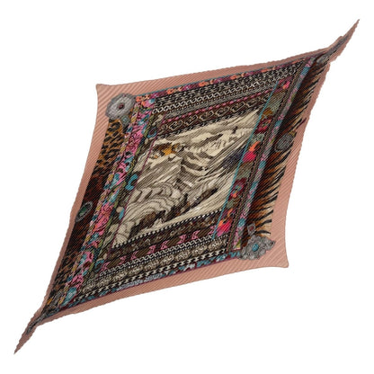 Hermes Scarf Pleated Silk la Femme Aux Semelles de Vent Woman with Windy
