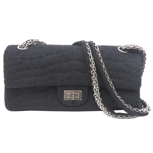 Chanel Shoulder 2.55 Cotton Black Bag