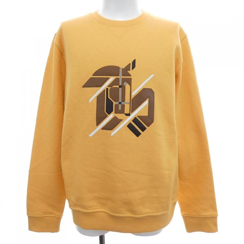 Hermes Geometric Print Yellow Sweatshirts