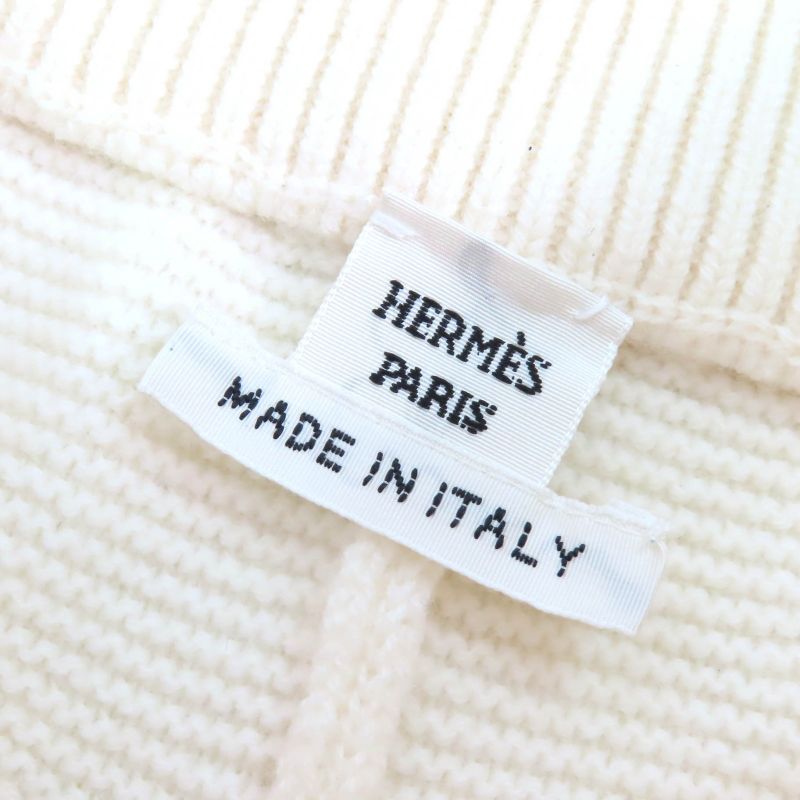 Hermes 2022 2h2407da 100% Wool H-pattern Knitting Long Knit Pants Bottoms 34