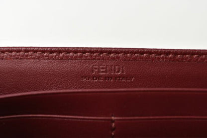 Fendi Wallet Fendi Long Wallet F IS Fendi 8m0251 A18B F14mk Leather Burgundy
