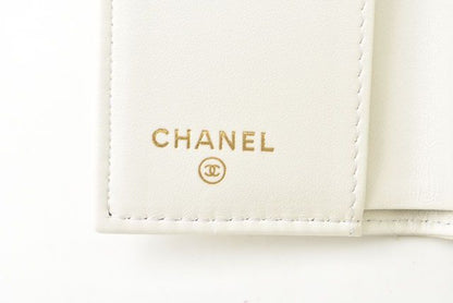 Chanel Wallet Trifold Chanel Mini Wallet Boy Chanel Caviar Skin Off White Gold