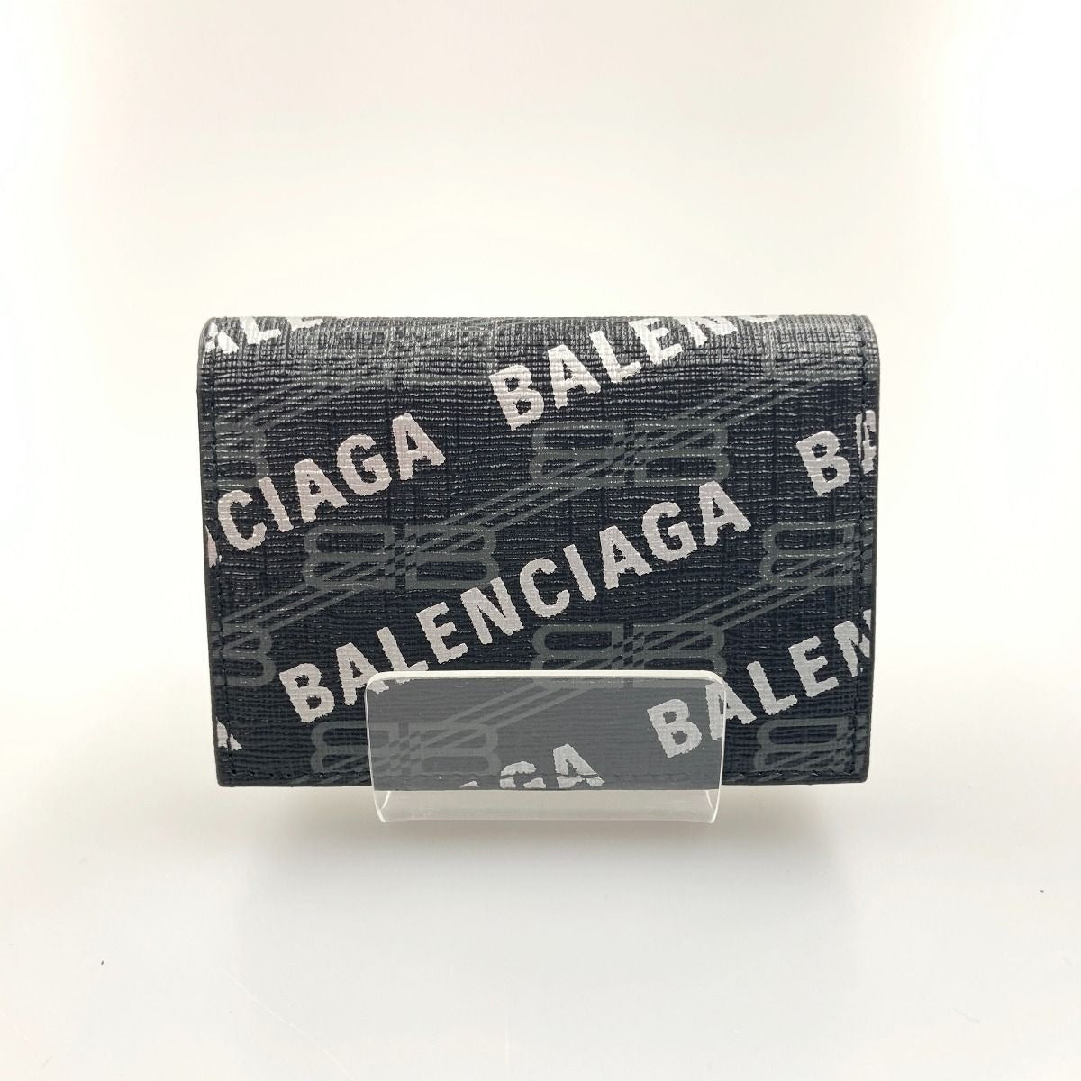 Balenciaga Signature Mini Wallet Trifold Black