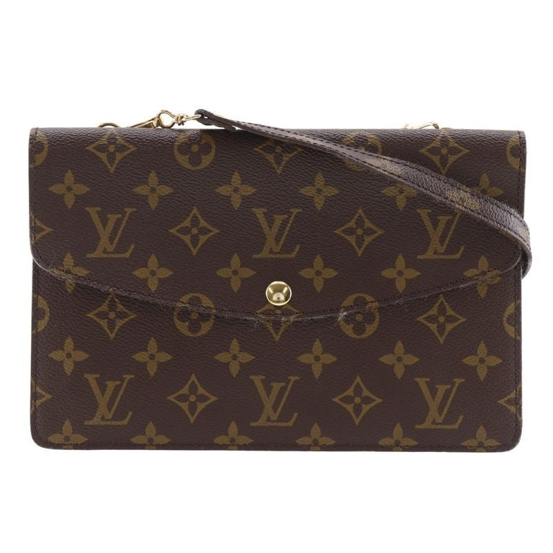 Louis Vuitton Double Lava Vintage 2-Way Clutch Monogram Canvas Brown