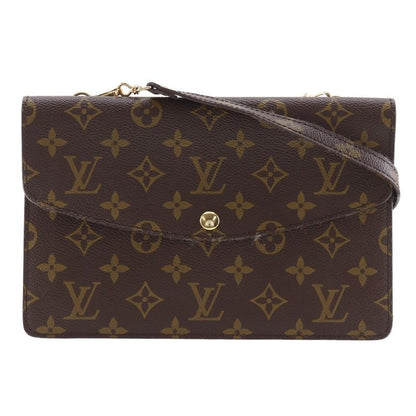 Louis Vuitton Double Lava Vintage 2-Way Clutch Monogram Canvas Brown