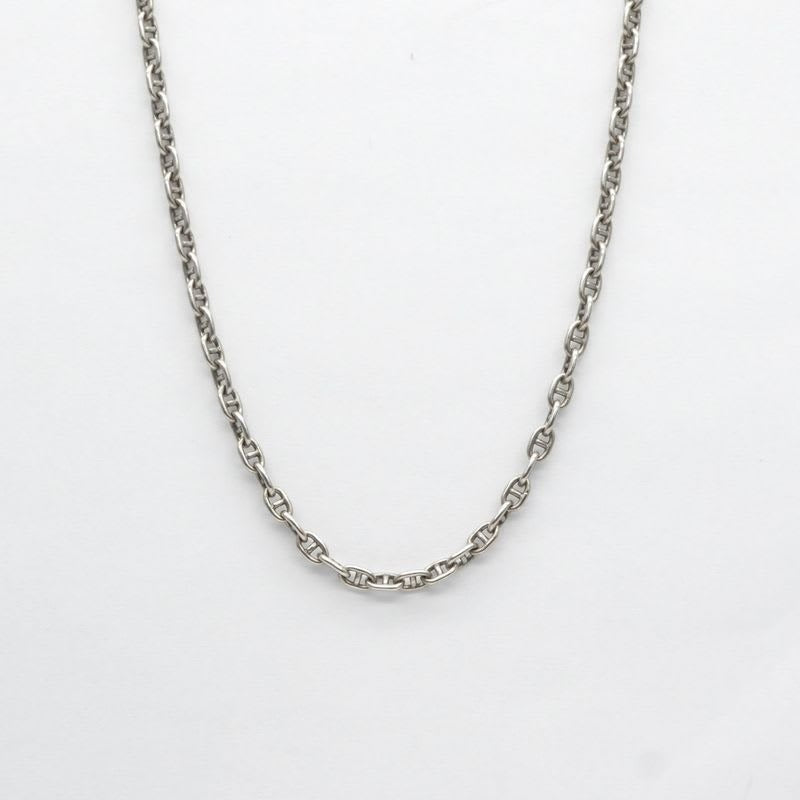Hermes Mini Chaine D'ancre Serie Necklace Pendant Choker 925 Silver