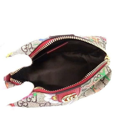 Gucci Ophidia GG Flora Marmont Makeup Pouch Case Multi-Case Brown — view 3