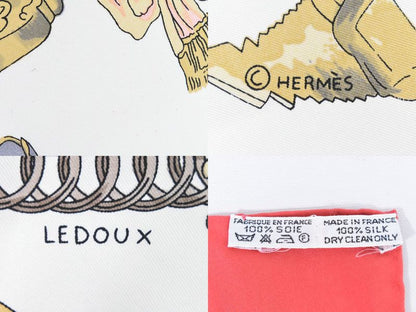 Authentic Hermes Scarf Carré 90 Reprise Riding Landscape Scarf Shawl Bandana