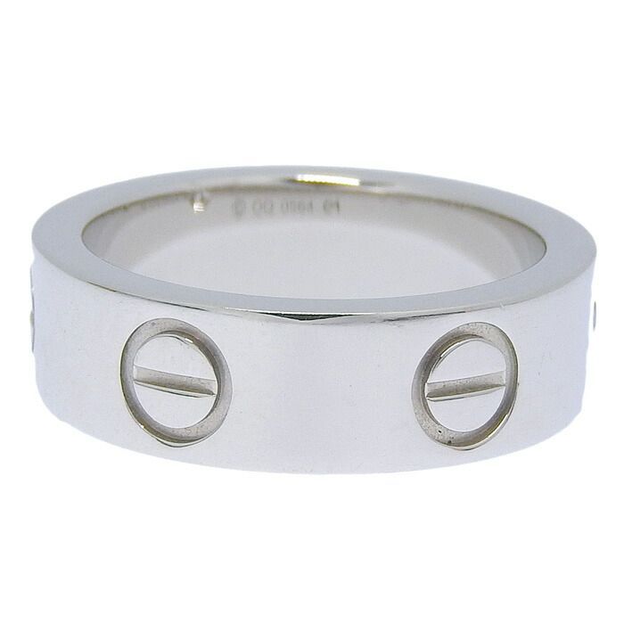 Cartier Love 1P Diamond Ring Pt950 Platinum Diamond #49 Equivalent To Size 9