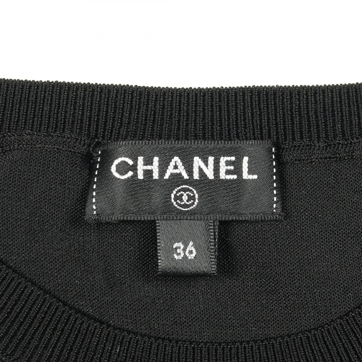 Chanel Knit CC Logo Button Rayon — view 3