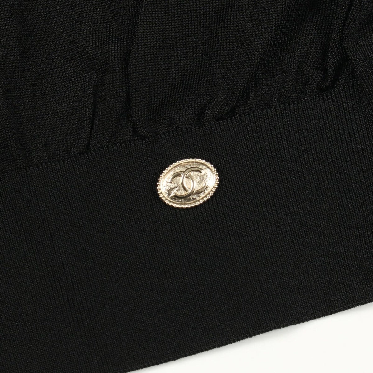 Chanel Knit CC Logo Button Rayon — view 9