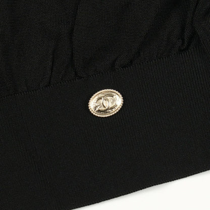 Chanel Knit CC Logo Button Rayon — view 9