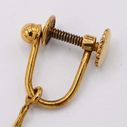 Celine Macadam Earrings Gold Color Triomphe Accessories Women H2484