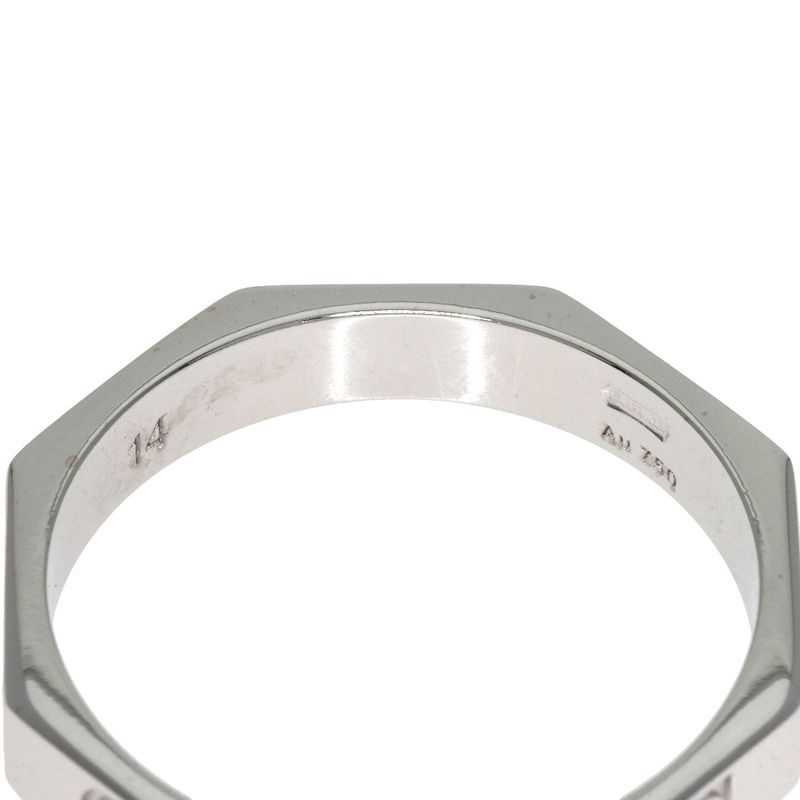 Gucci Octagonal #14 Ring - 18K White Gold Ladies
