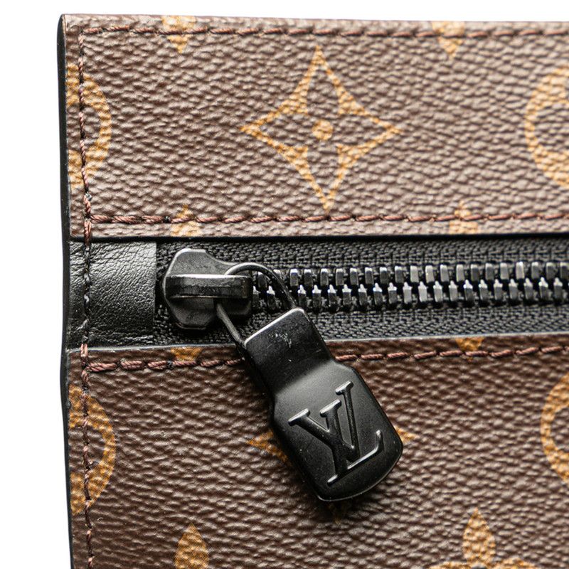 Louis Vuitton Monogram Macassar Weekend Tote PM M45734 Brown Black PVC Leather