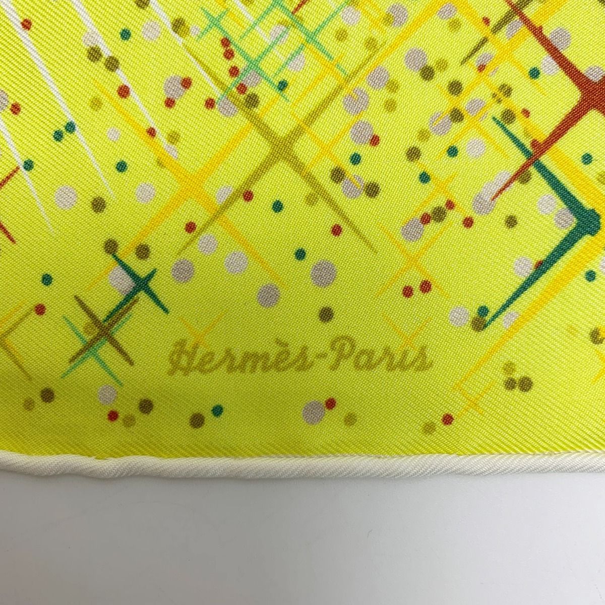 Hermes Magic Kelly Yellow Silk Scarf Ladies
