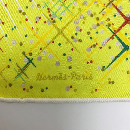 Hermes Magic Kelly Yellow Silk Scarf Ladies