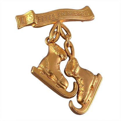 Hermes Skate Shoes Motif Brooch