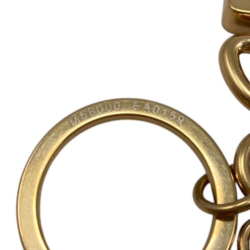 Louis Vuitton Bag Charm Porte Cles LV Circle M68000 Key Ring Gold Louis Vuitton