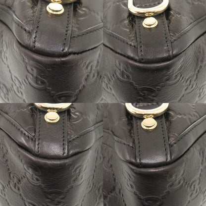 Guccissima Abby 170004 Leather Black Handbag Tote Bag Black 1077 Gucci