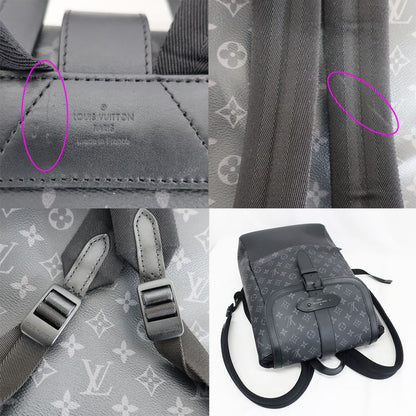 Louis Vuitton Saumur Backpack Rucksack M45913 Black Monogram Eclipse