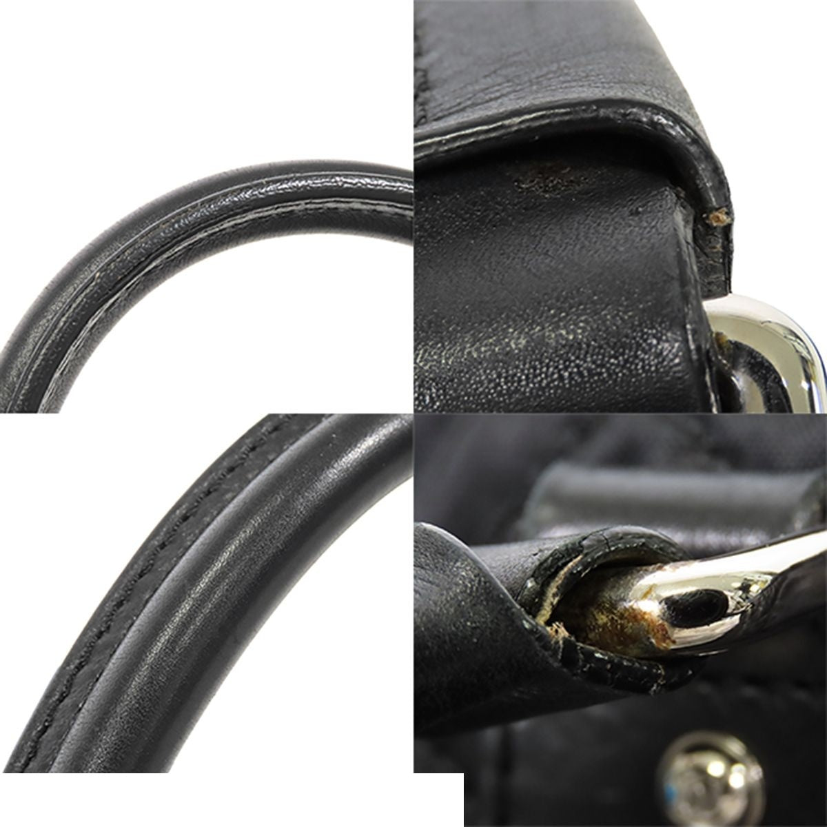 Chanel Paris New York Line Tote Bag Black Silver Nylon Leather — view 7