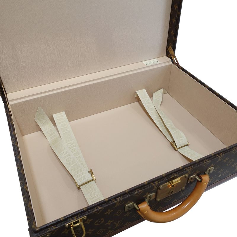 Louis Vuitton Bisten 55 M21327 Trunk Case Monogram Canvas Leather Brown