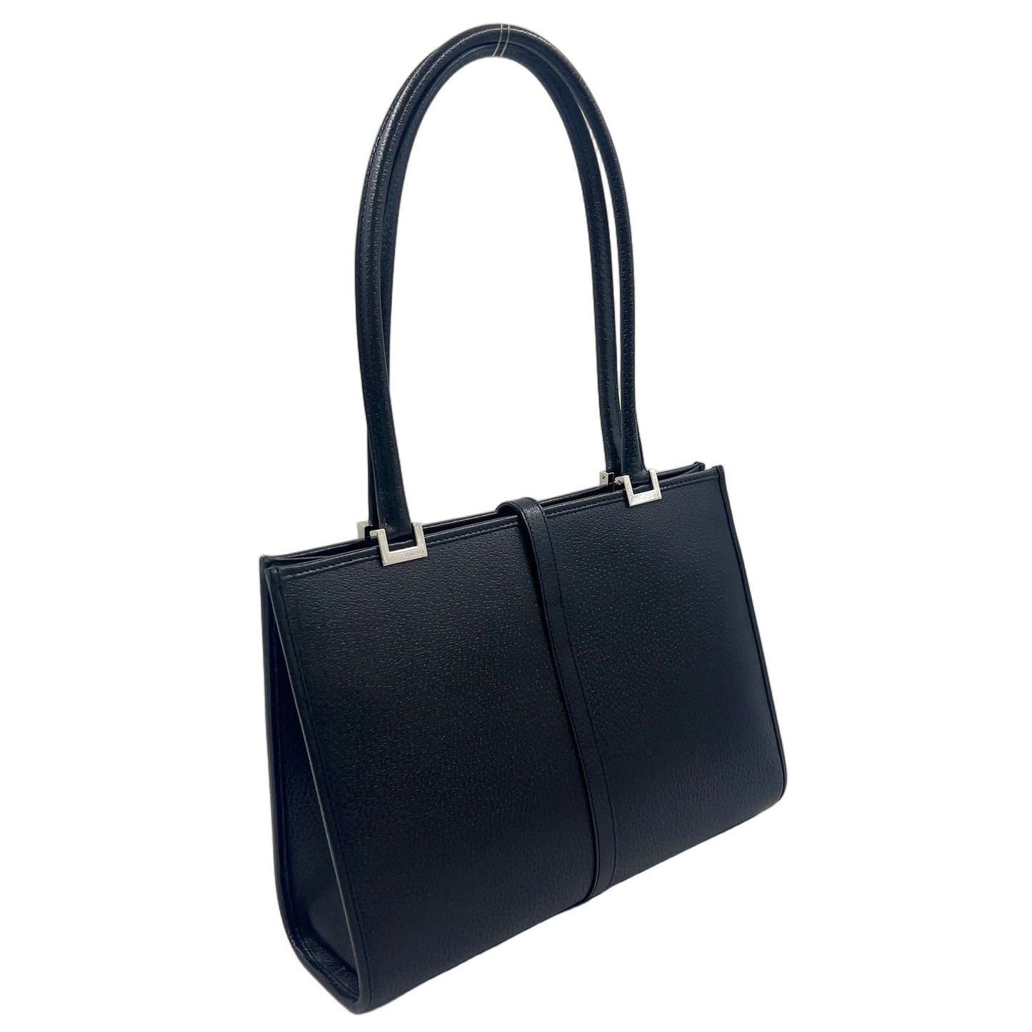 Gucci Jackie Leather Black Tote Silver — view 2
