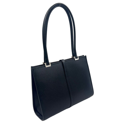 Gucci Jackie Leather Black Tote Silver — view 2
