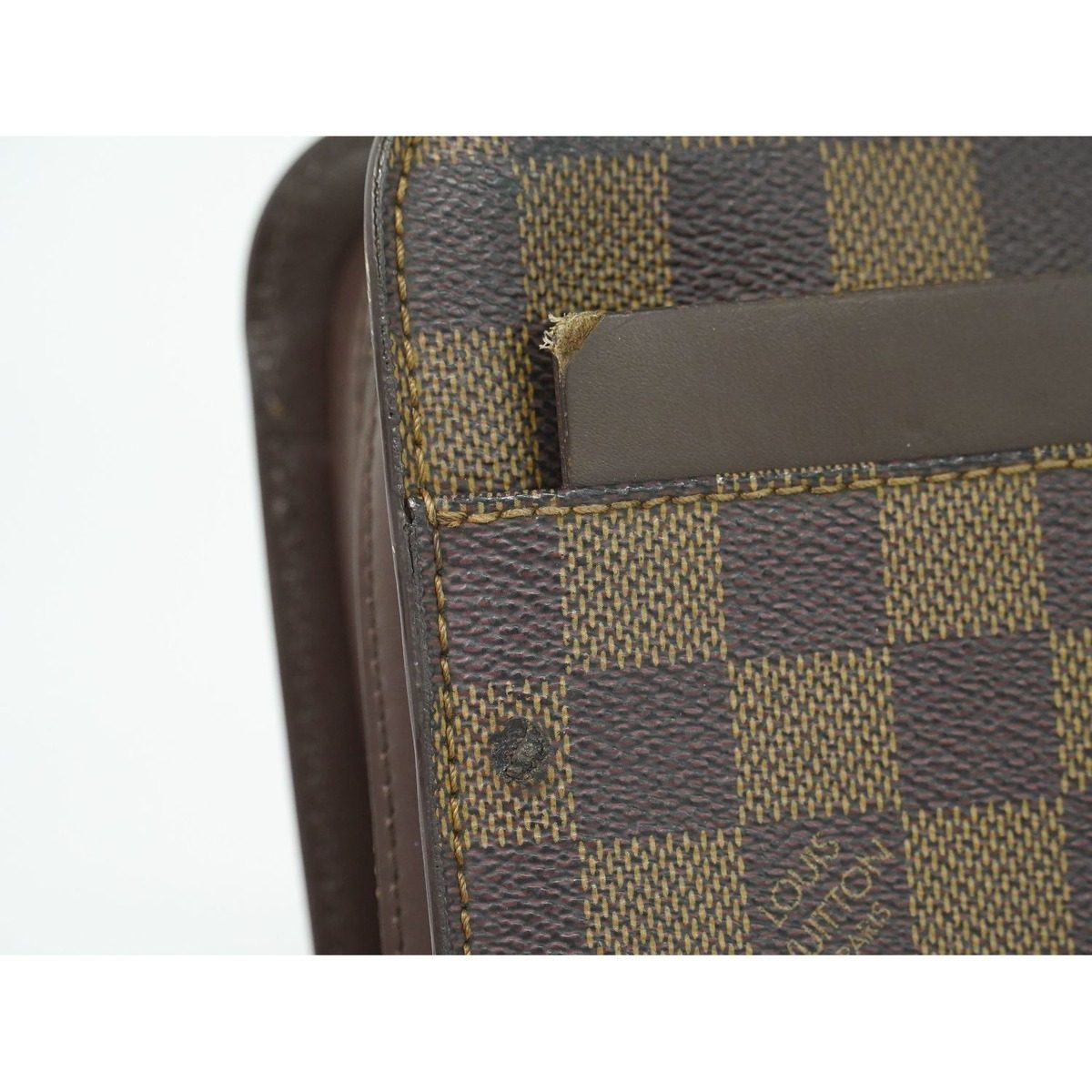 Louis Vuitton LV Saint Damier Ebene Clutch Brown — view 7