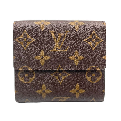 Louis Vuitton Porte Monet Billets Cult Cles Monogram Leather Brown Trifold