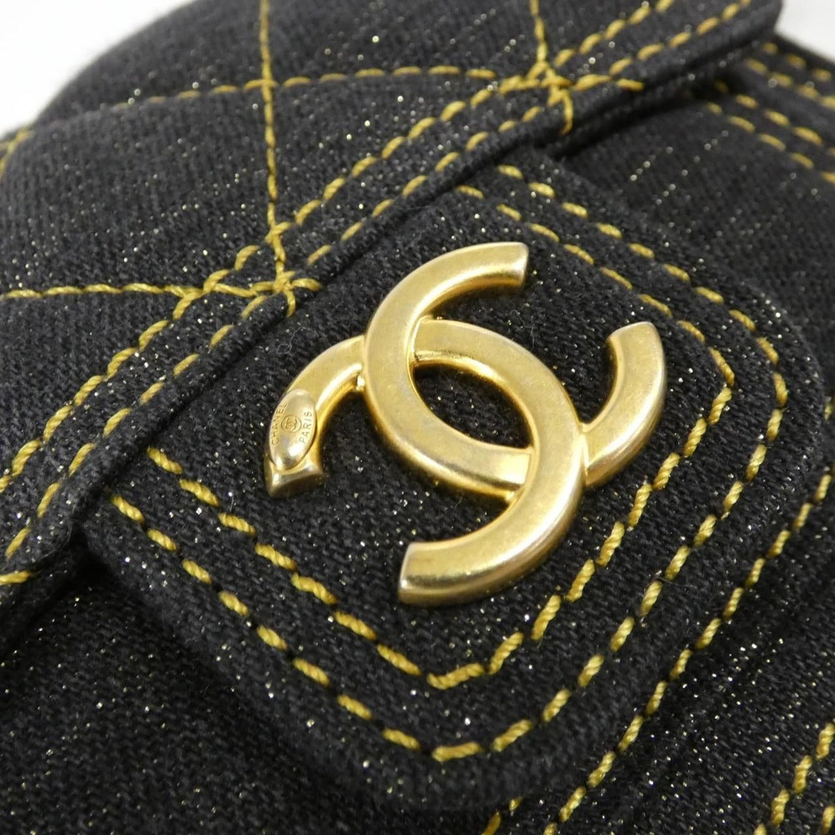 Chanel Chain Clutch Denim Black Mat — view 5