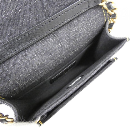 Chanel Chain Clutch Denim Black Mat — view 10