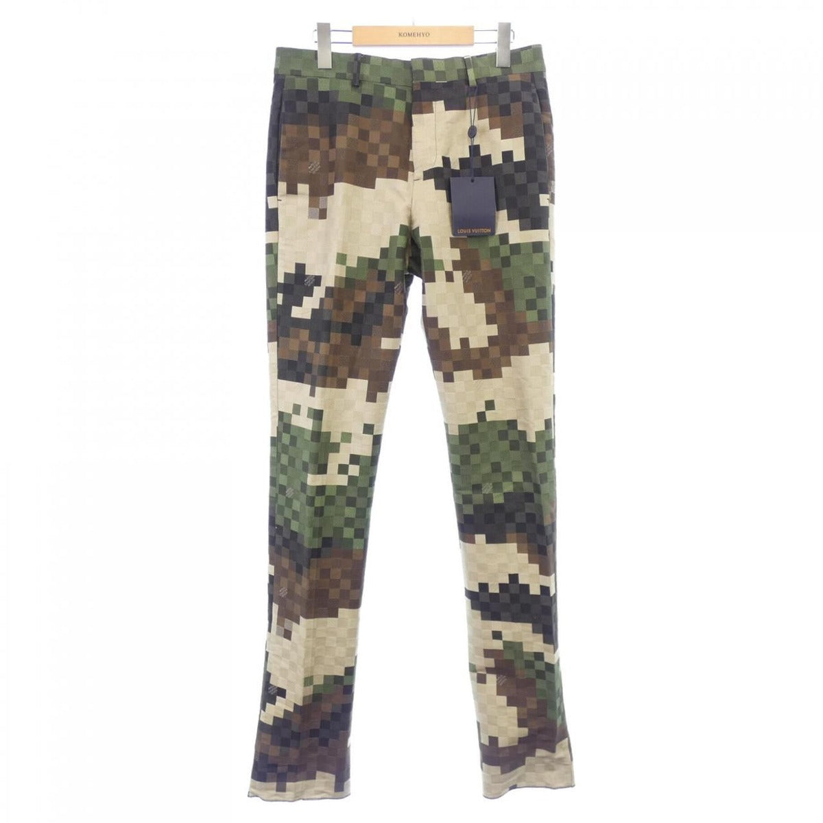 Louis Vuitton Tailored Cotton Damier Cigarette Pants