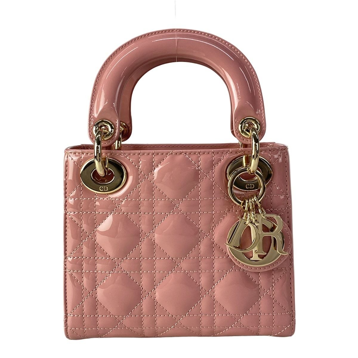 Dior Lady Mini Bag Pink Gold Leather