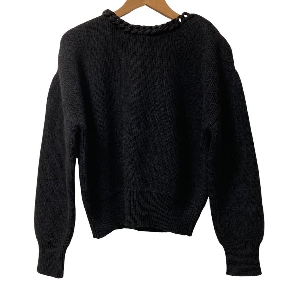 Bottega Veneta Chain Neck Wool Knit Sweater M Black