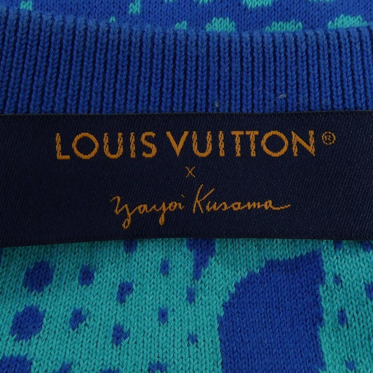 Louis Vuitton LV Yk Over Pumpkin Knit Yayoi Kusama Sweater Blue Green — view 4