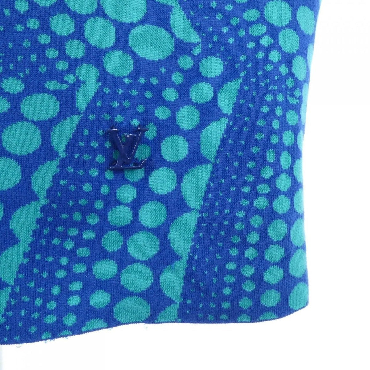Louis Vuitton LV Yk Over Pumpkin Knit Yayoi Kusama Sweater Blue Green — view 7