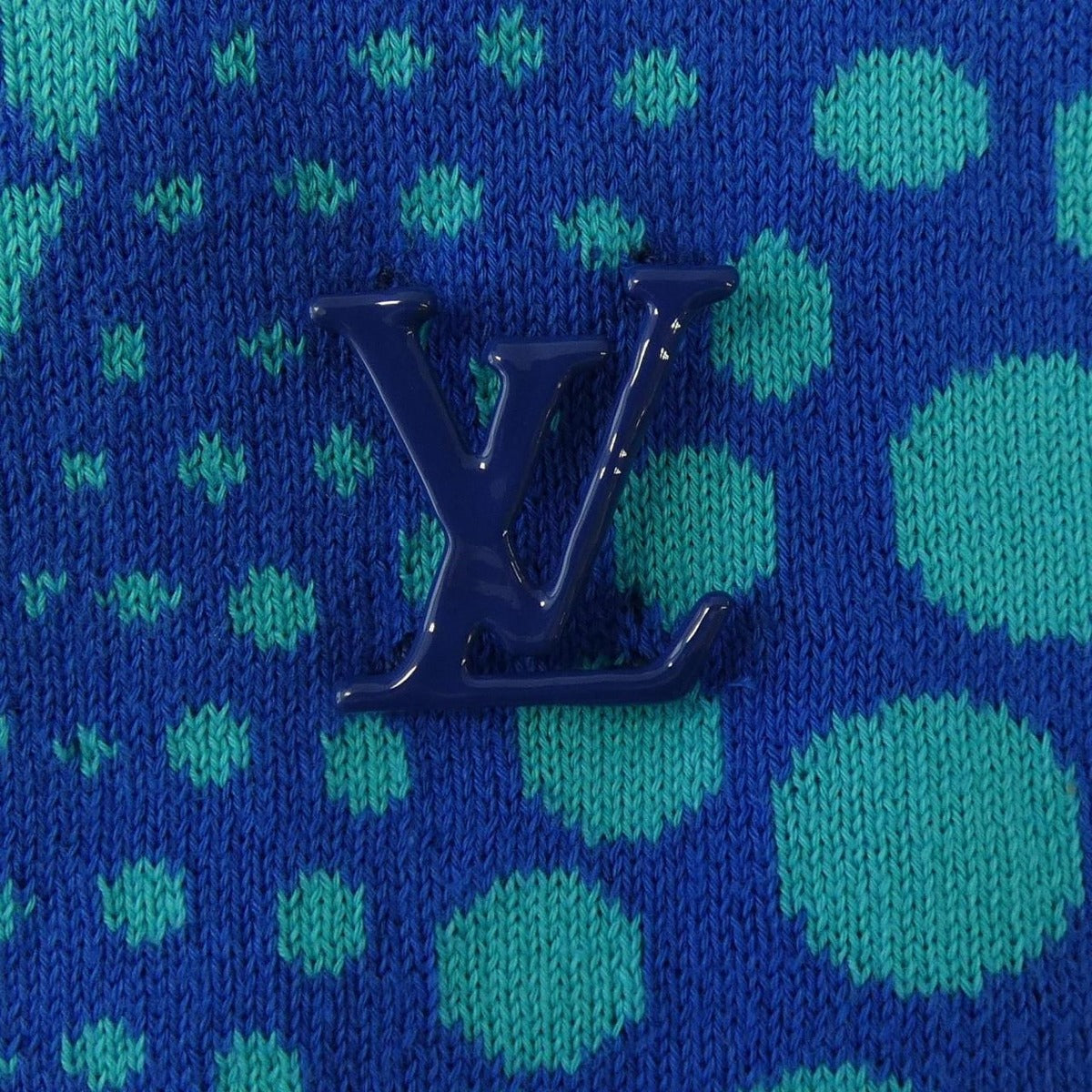 Louis Vuitton LV Yk Over Pumpkin Knit Yayoi Kusama Sweater Blue Green — view 8