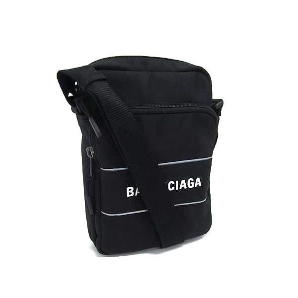 Balenciaga Nylon Canvas Sports Messenger Bag Shoulder Black