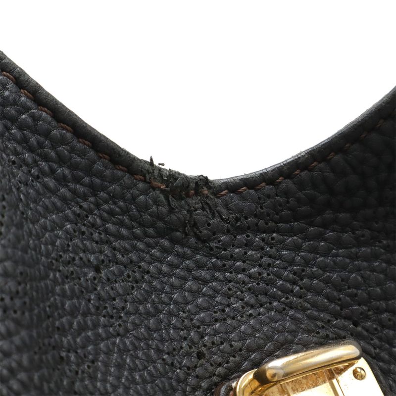 Louis Vuitton Monogram Mahina XL Tote Bag Shoulder Bag Leather Noir Black M95547