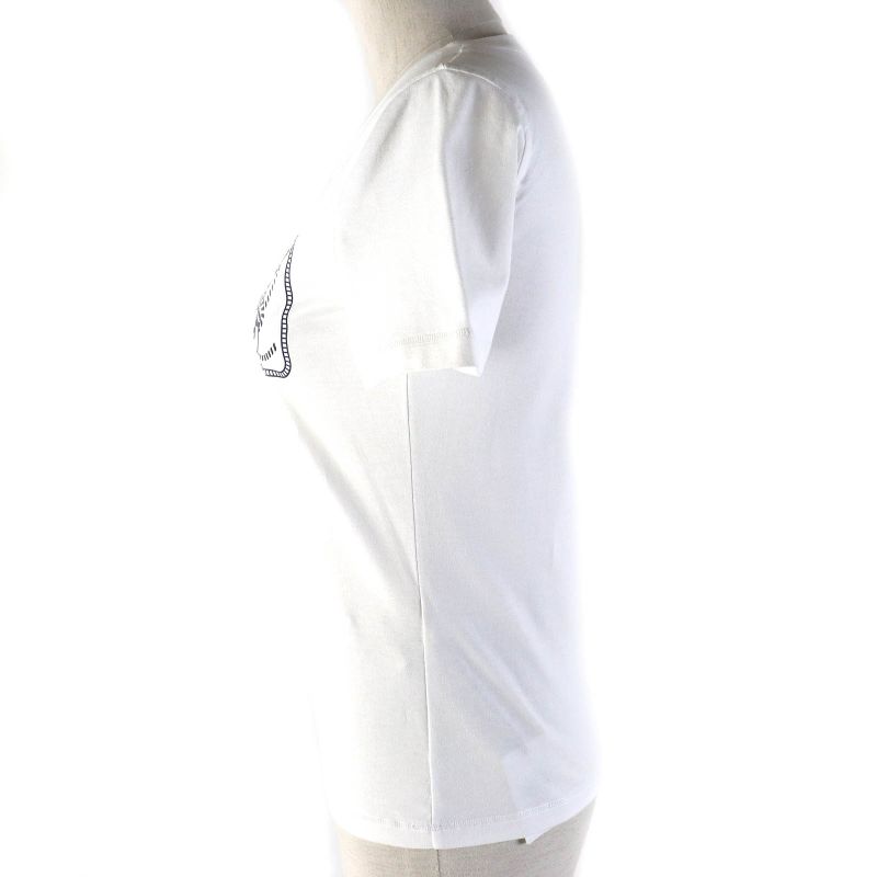 Hermes 2023 100% Cotton Chaine D'ancre Short Sleeve T-shirt White Navy 34 Made