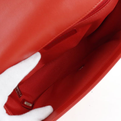 Chanel Chain Shoulder Matelasse 2WAY Calf Red Ladies Shoulder Bag