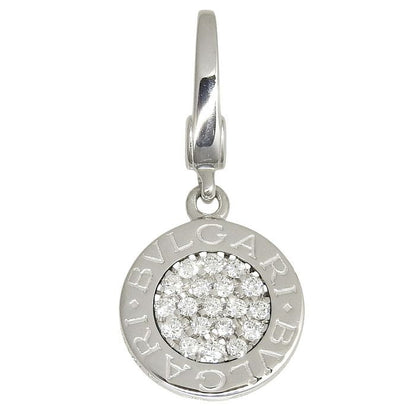 Bvlgari Diamond Pendant Top 18K White Gold 750 White Gold Diamond Charm