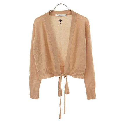Christian Dior Bee Embroidered Cashmere Knit Cardigan 924g04am005 Pink 34