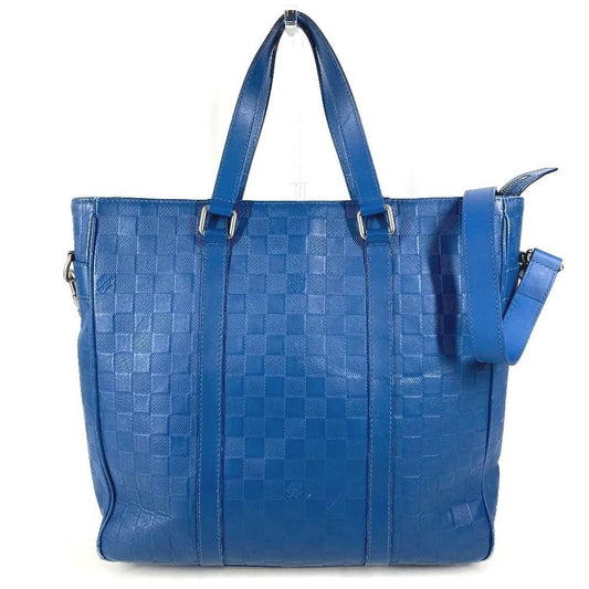 Louis Vuitton Shoulder Bag Tadao PM Damier Infini Leather Blue