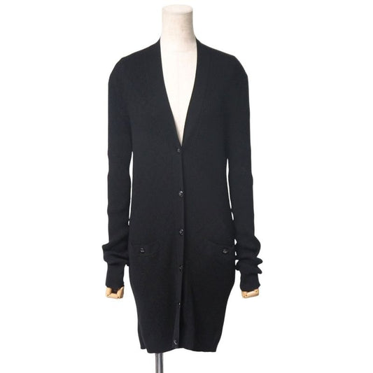Chanel Knitwear Size 38 Long Knit Cardigan CC Coco Mark Logo Button