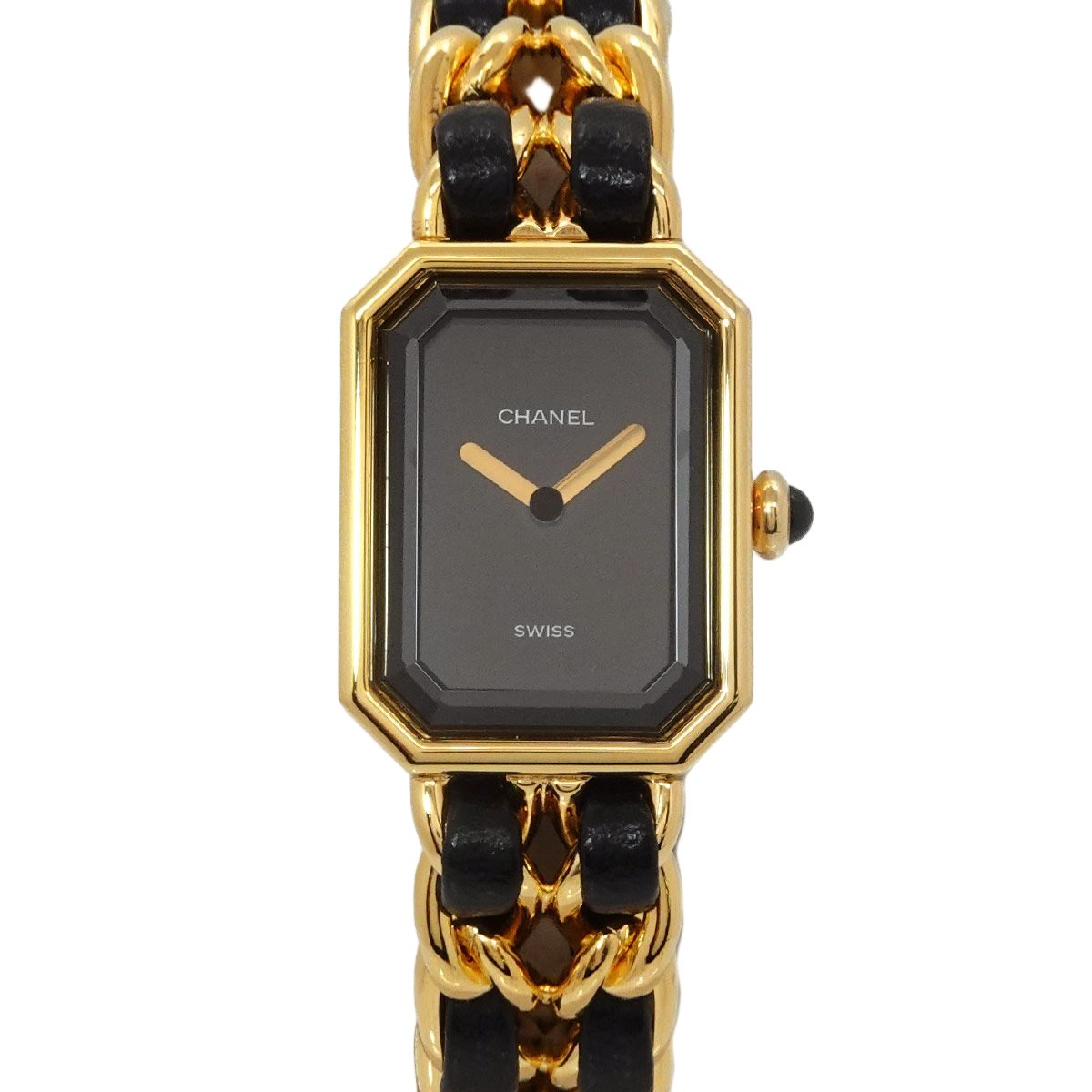 Chanel Premiere S Vintage Watch Black Gold Quartz