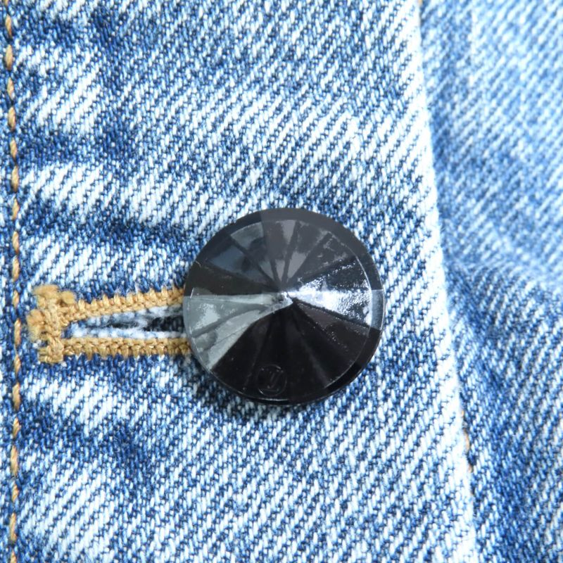 Louis Vuitton 24SS Rw241wj 100% Cotton Velvet Accent Denim Dress Indigo 38 Made